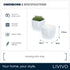 12cm Plant Pot White Sandstone - Set of 3
